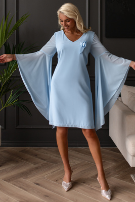 Gaiši zila A-līnijas kleita Lorna