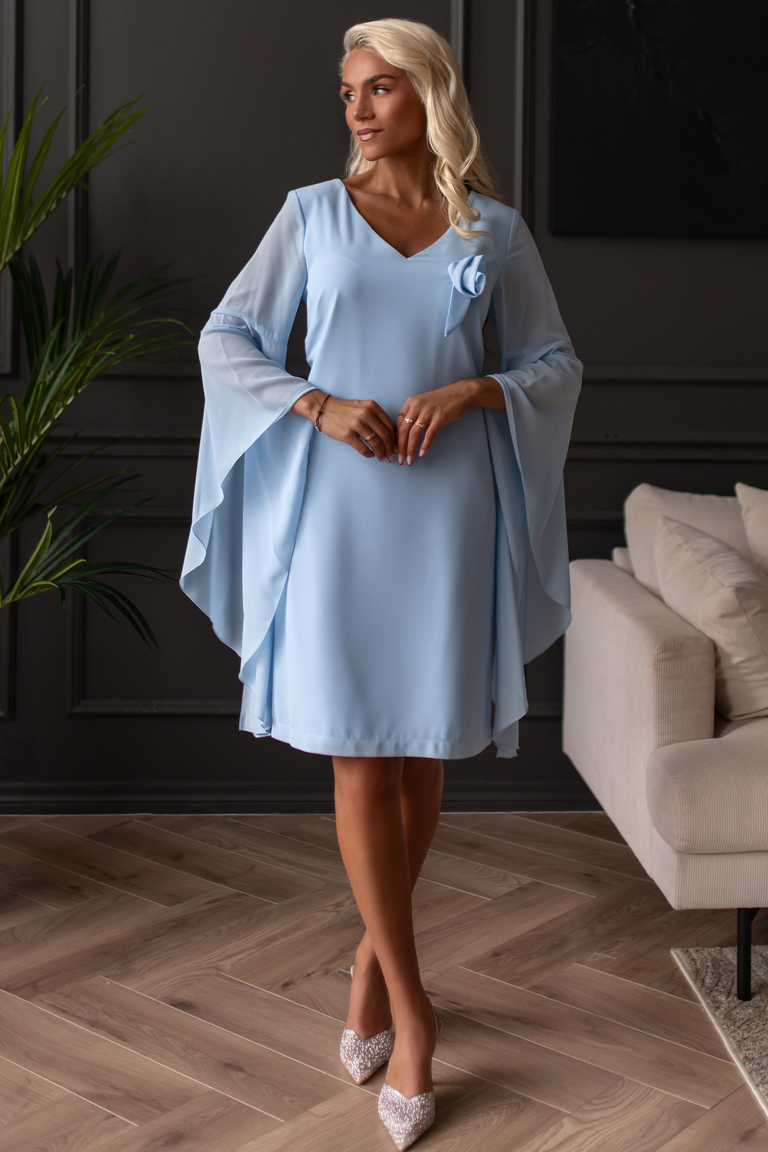 Gaiši zila A-līnijas kleita Lorna