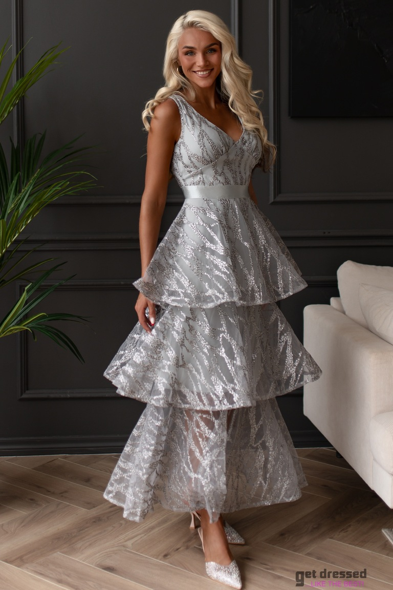 Pelēka maxi kleita Lale