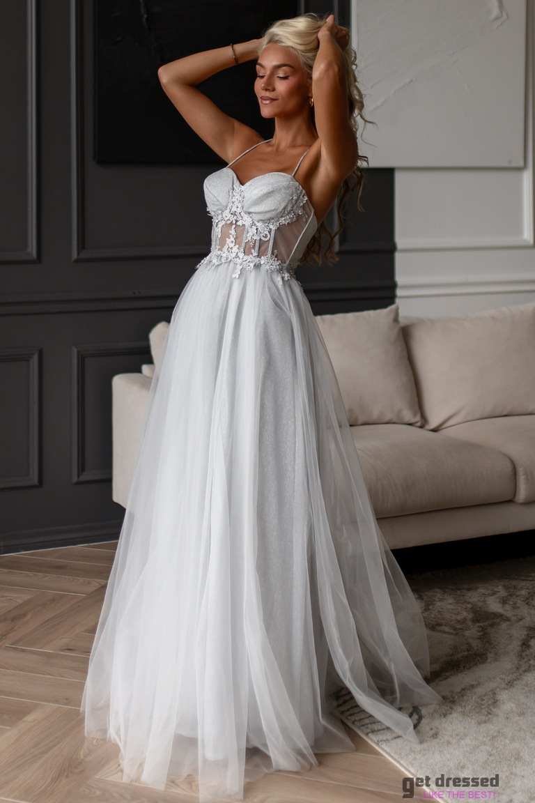 Pelēka maksi kleita Kailani