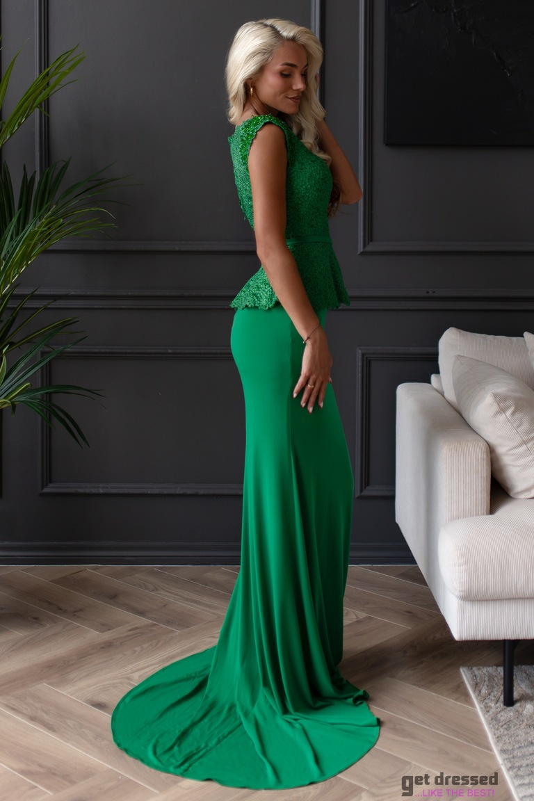 Zaļa vakarkleita Marta