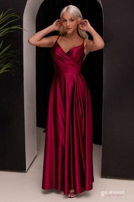 Tumši sarkana maxi kleita Coco