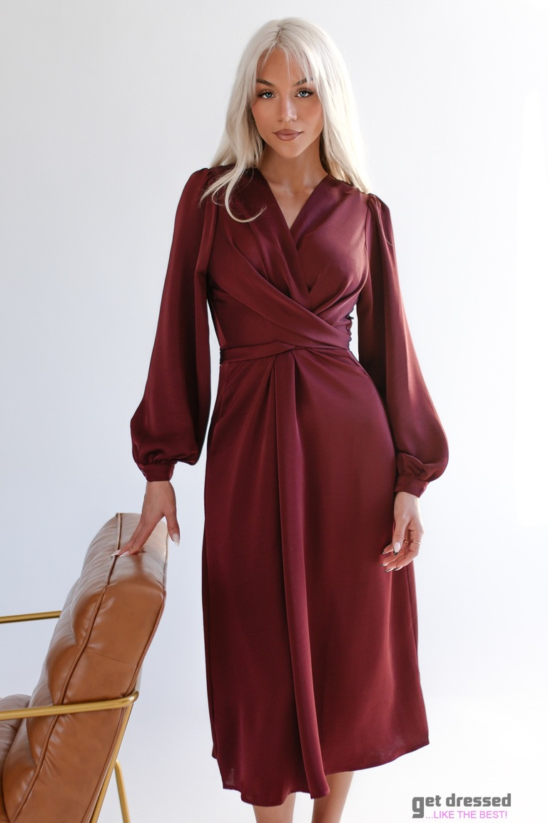 Rūsas sarkana midi kleita Karoline