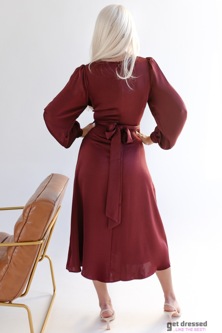 Rūsas sarkana midi kleita Karoline