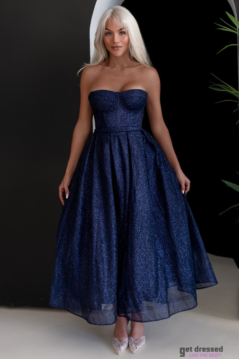 Tumši zila korsetes kleita Vanessa