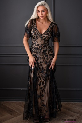 Melna tilla maksi kleita Elerin