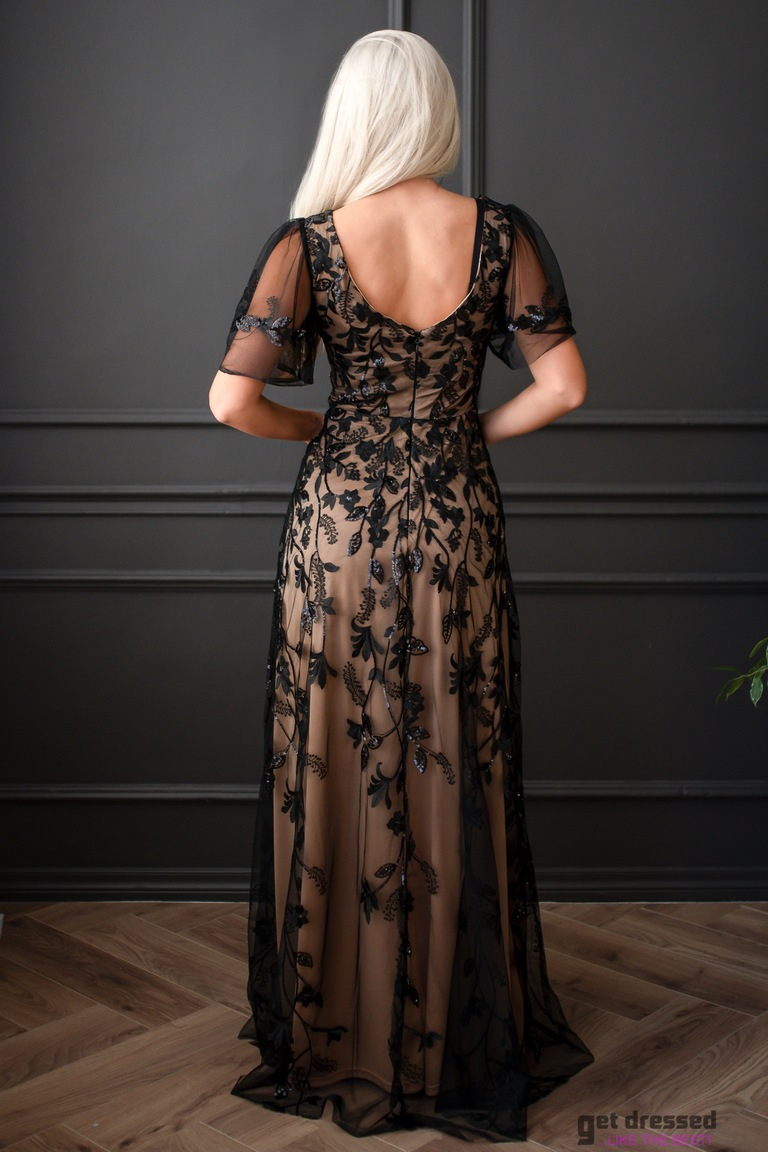 Melna tilla maksi kleita Elerin