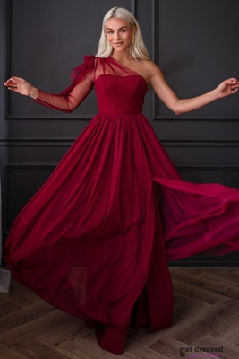 Vīna sarkanā tilla kleita Steffy