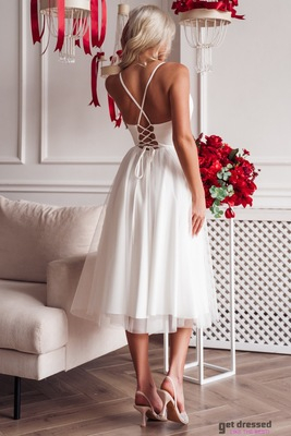 Annabelle balta korsetes izlaiduma kleita