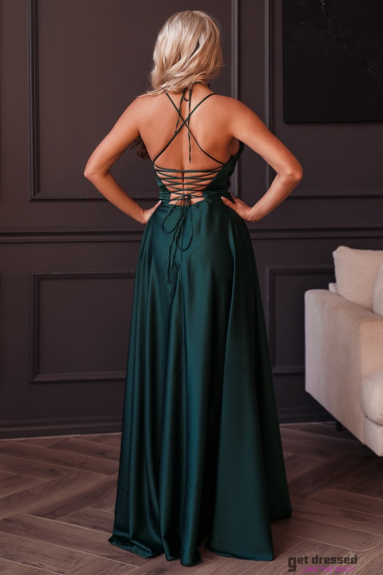 Roheline õhtukleit Leyla