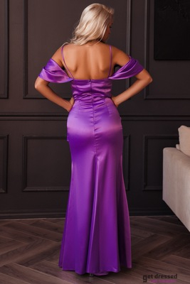 Violeta satīna garā kleita Alya