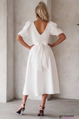 Balta midi kleita Deborah