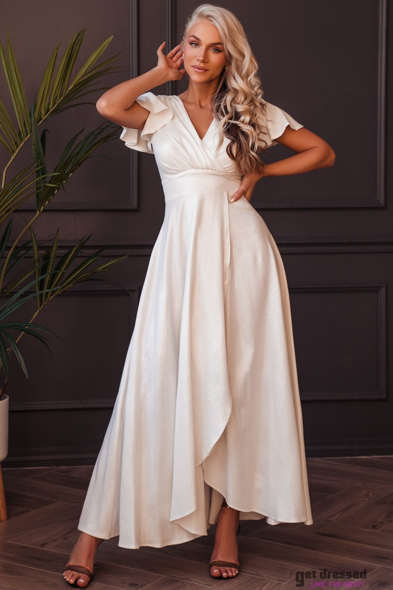 Balta garā kleita Franziska