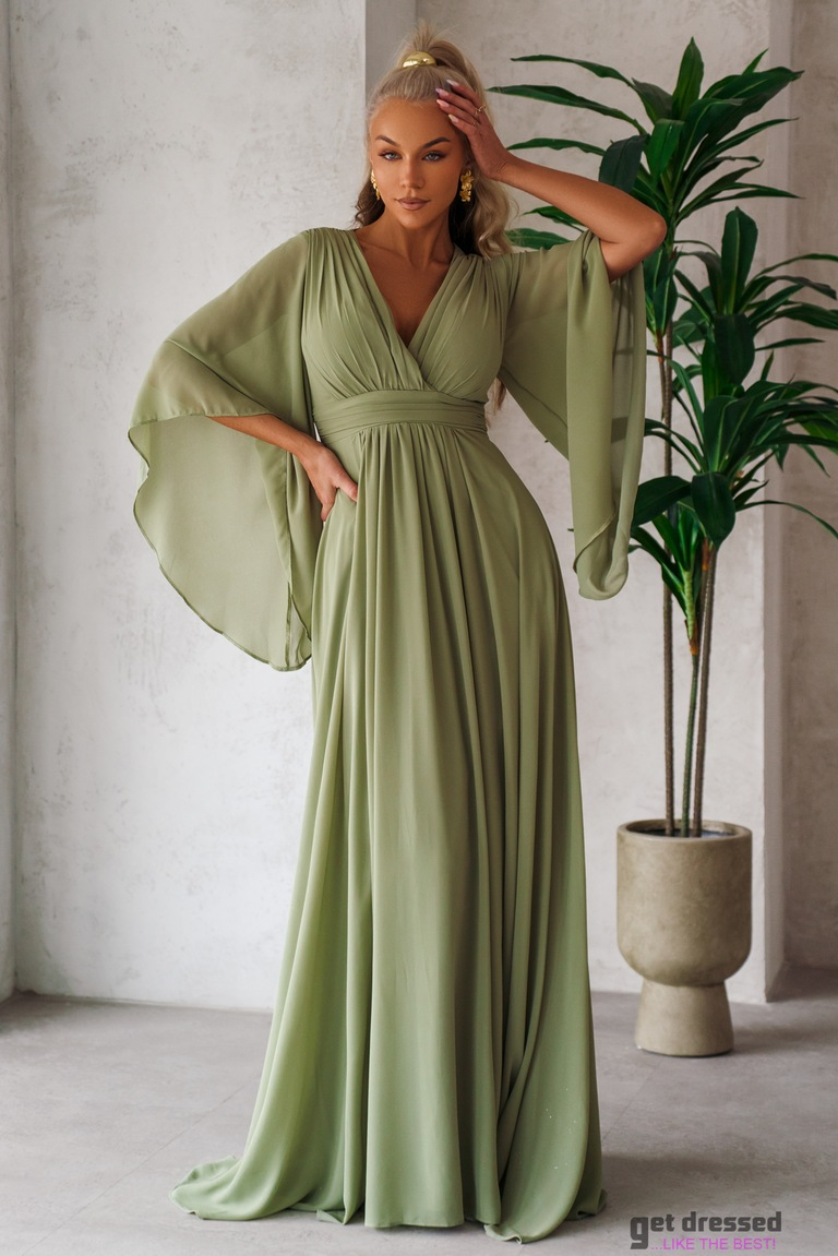 Salvijas zaļā maxi kleita Sloane