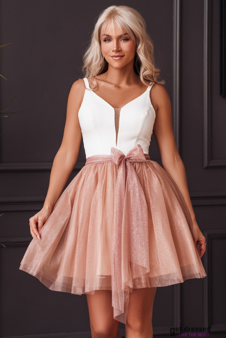 Rožainu svārku izlaiduma kleita Lauren.