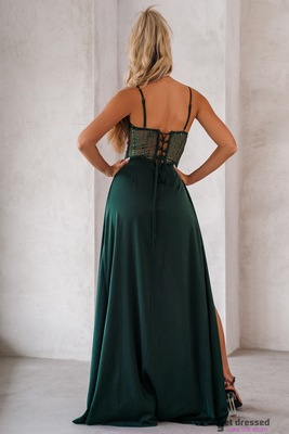 Zaļā maksi kleita Joana