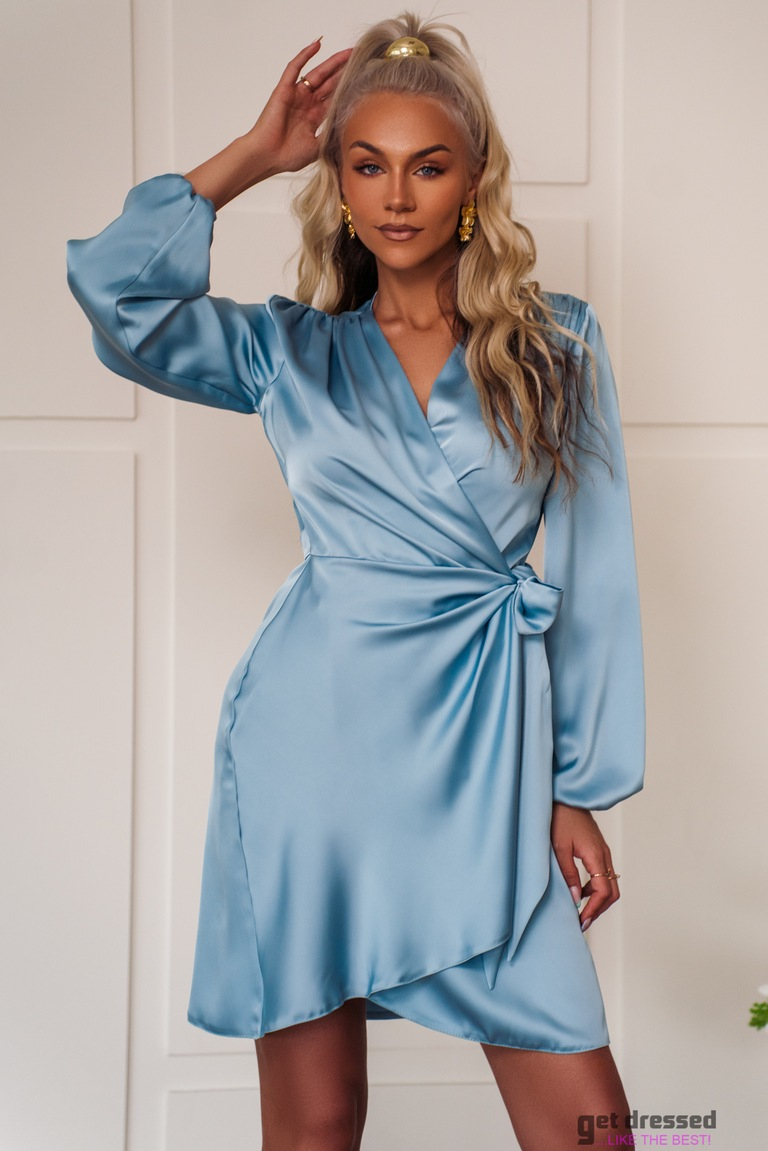 Jūras zaļā satīna kleita Izzy