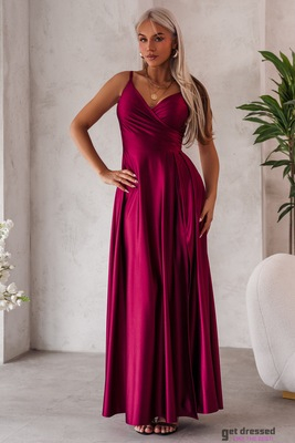 Tumši sarkana maxi kleita Coco