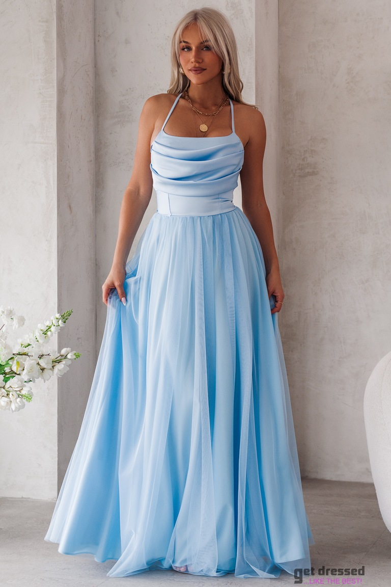 Gaiši zila vakarkleita Merli