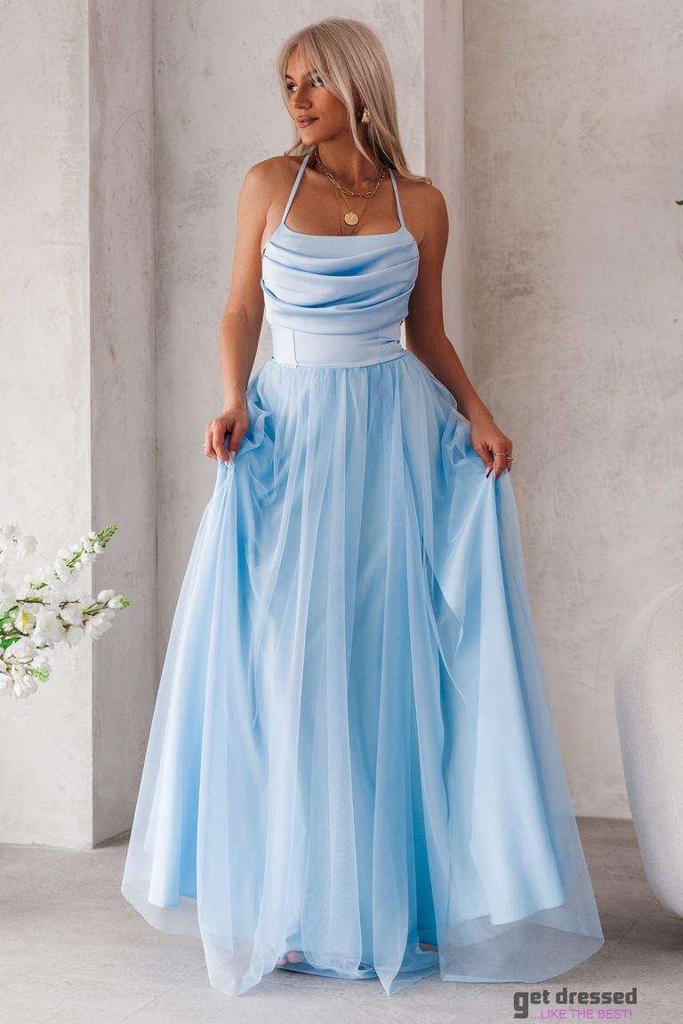 Gaiši zila vakarkleita Merli