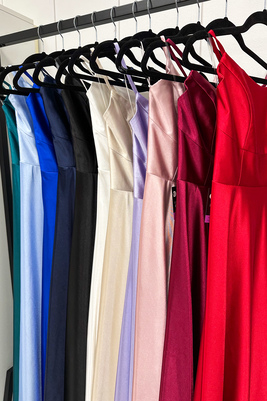 Elektriski zilā maksi kleita Maria