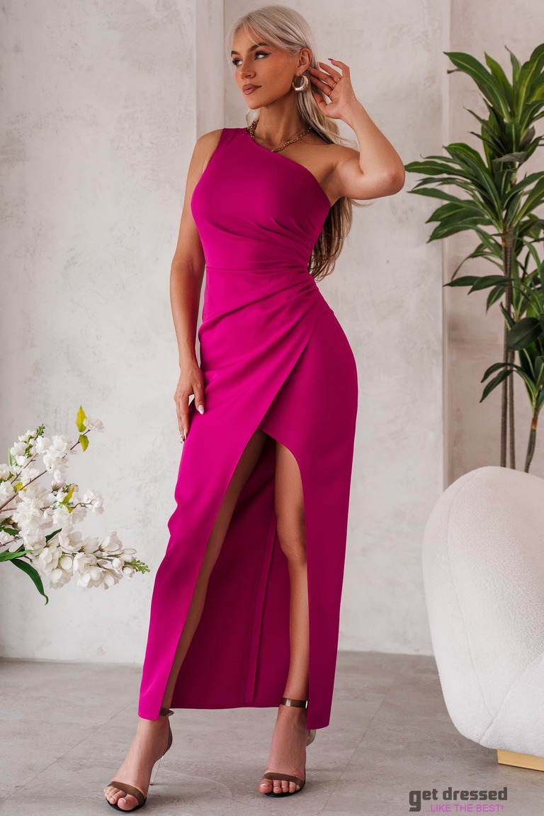 Fuksīndzeltena maxi kleita Loore