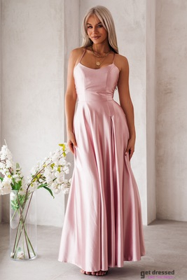 Gaiši rozā maksi kleita Maria