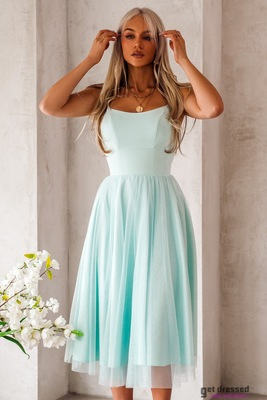 Piparmētru zaļā izlaiduma kleita Annabelle