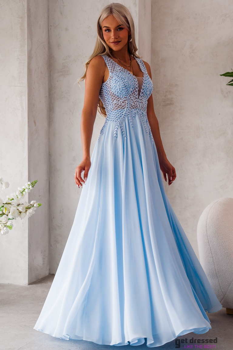 Gaiši zila maksikleita Emma