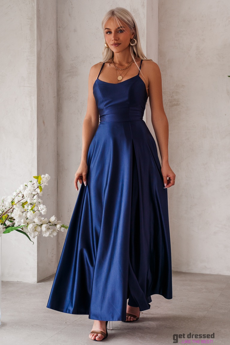 Tumši zila maksi kleita Maria