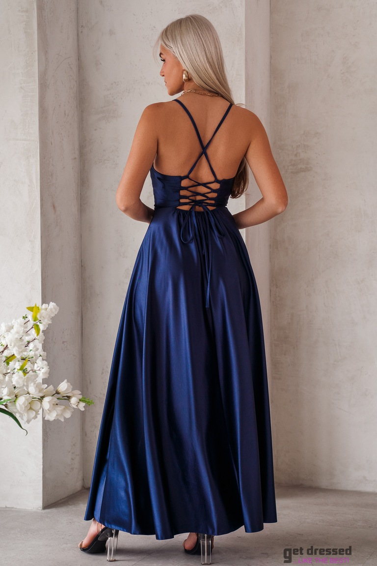 Tumši zila maksi kleita Maria