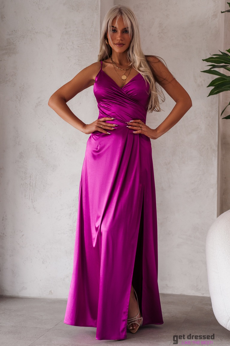 Koši violetas krāsas maxi kleita Salma