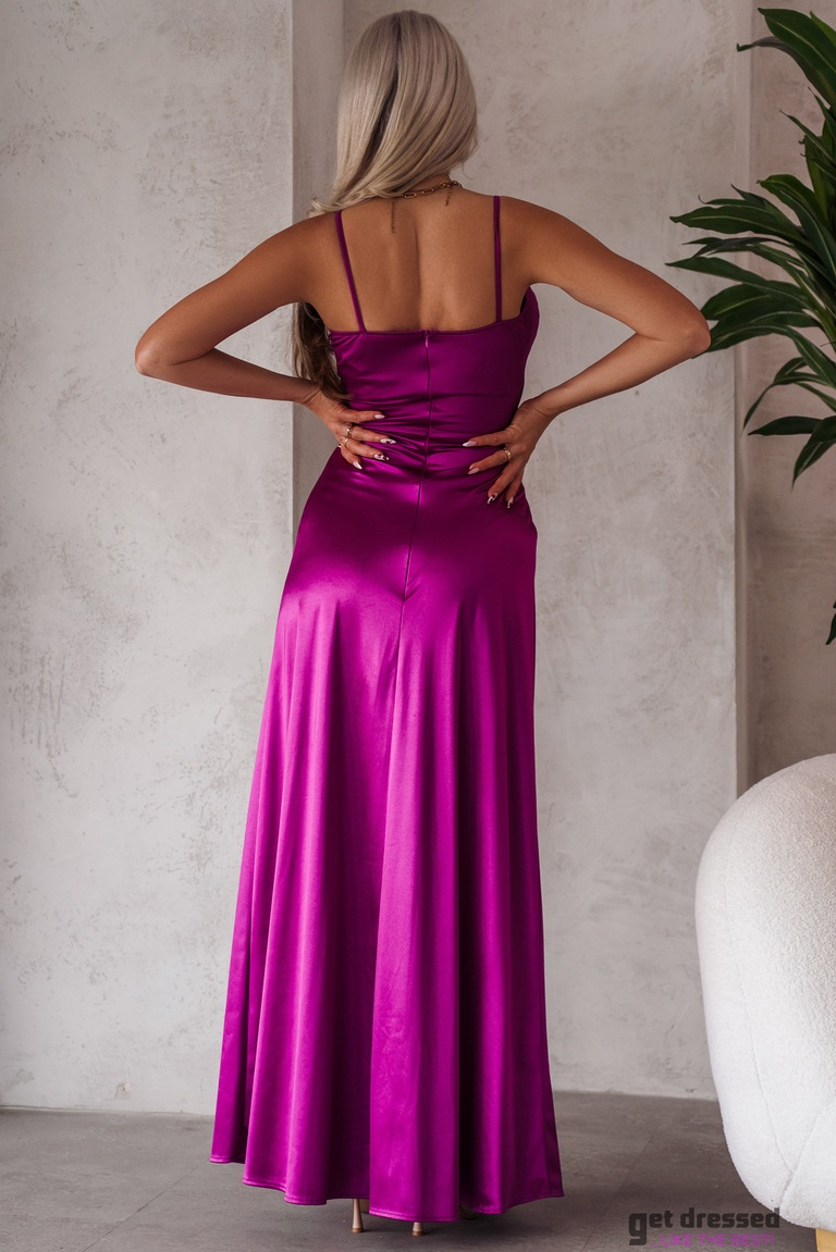 Koši violetas krāsas maxi kleita Salma