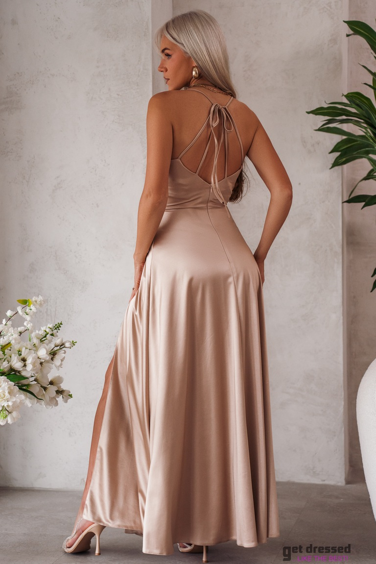 Zeltainā maksi kleita Summer