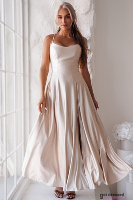 Bēšā maksi kleita Maria