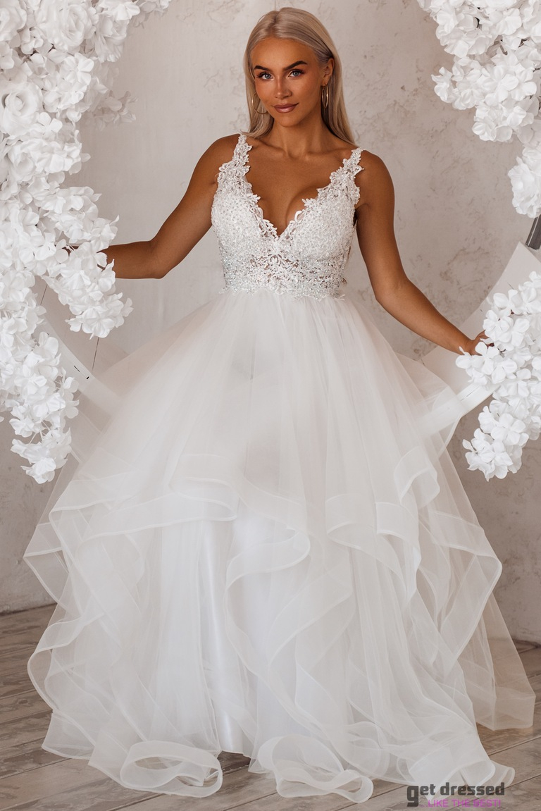 Valge pulmakleit Stefani