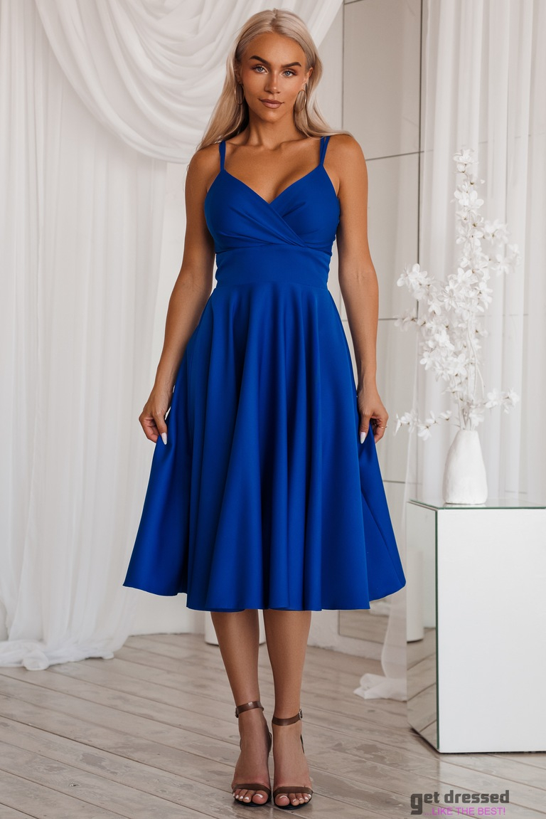 Zilā izlaiduma kleita Daisy