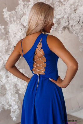 Zilā maksi kleita Alma