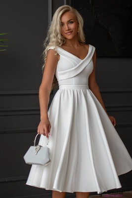 Baltā Midi kleita Nadia