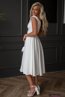 Baltā Midi kleita Nadia