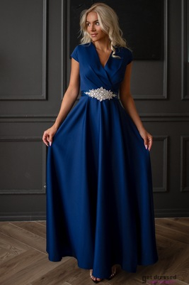 Tumši zilā maksi kleita Pelin