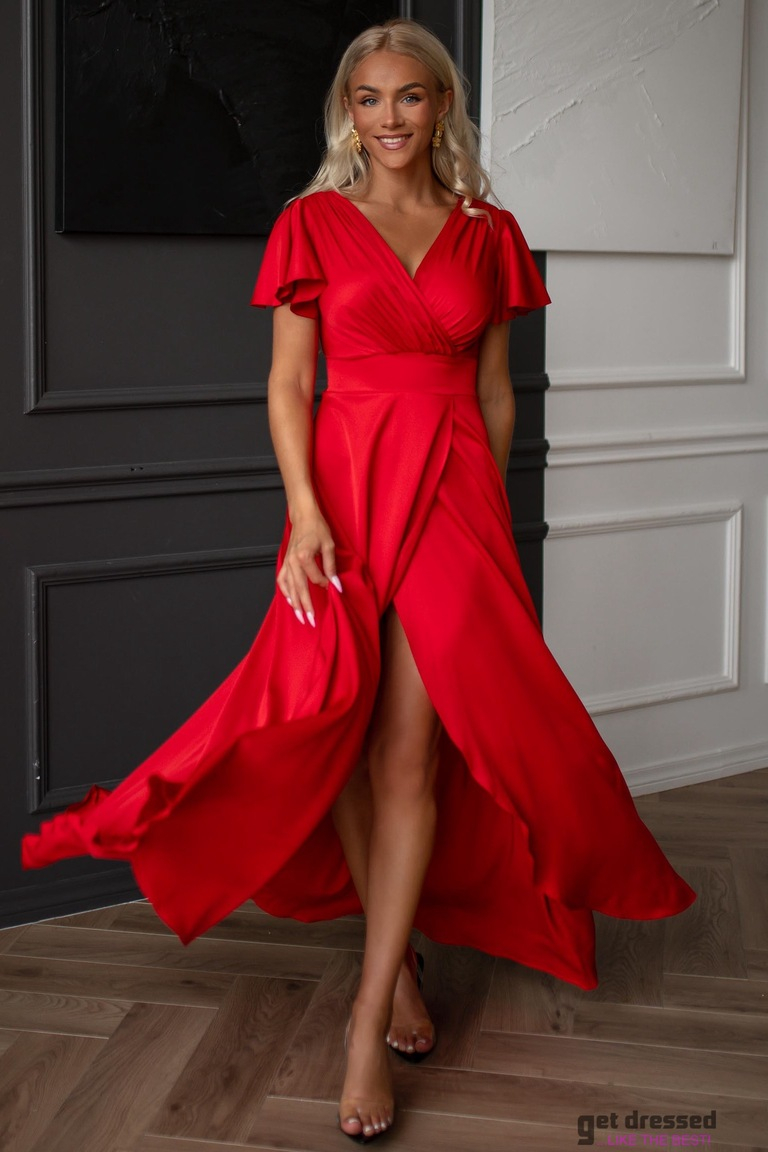 Sarkanā maksi kleita Franziska