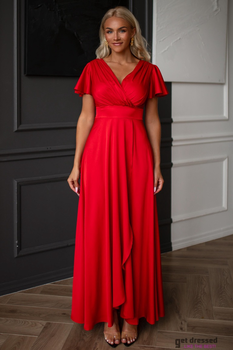 Sarkanā maksi kleita Franziska