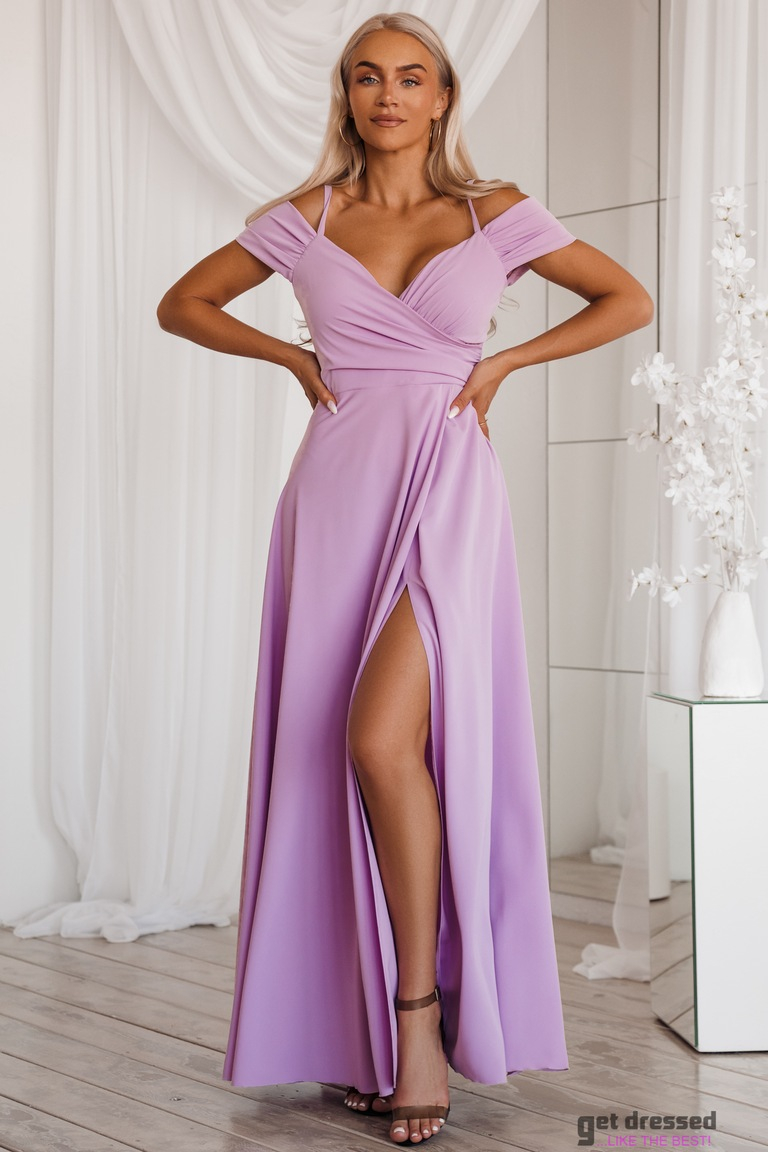 Orhideju violetā maksi kleita Laivi