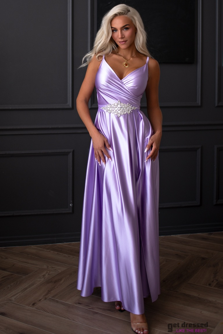 Lavandas violetā maksi kleita Coco