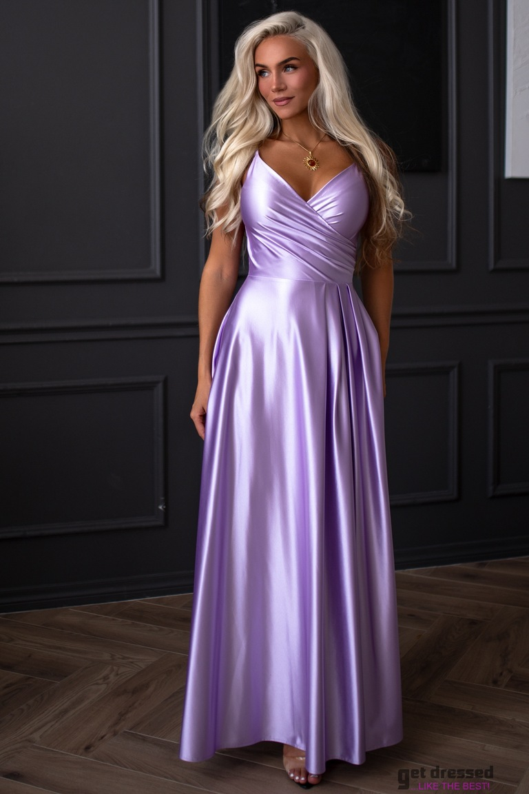 Lavandas violetā maksi kleita Coco