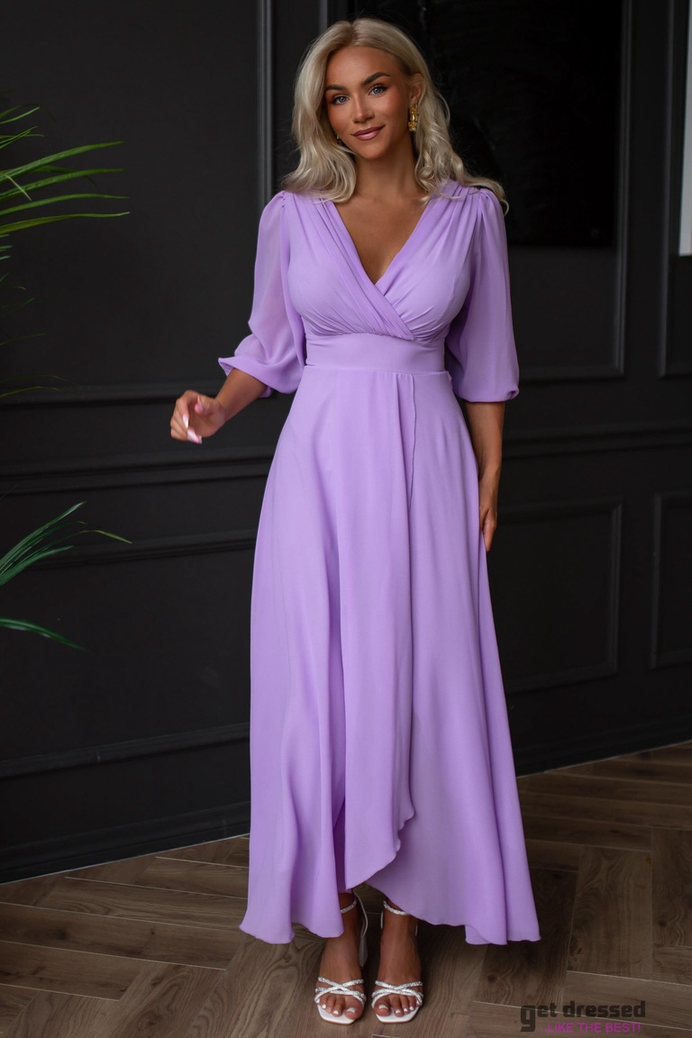 Lavandas krāsas maksi kleita Sädely