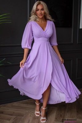 Lavandas krāsas maksi kleita Sädely