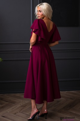 Tumši sarkana midi kleita Loreen