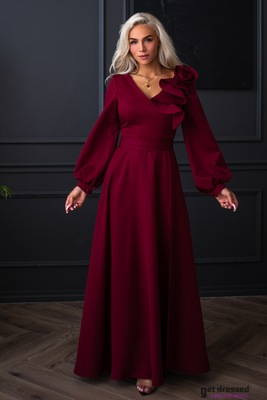 TumÅ¡i sarkana maxi kleita Elisabeth